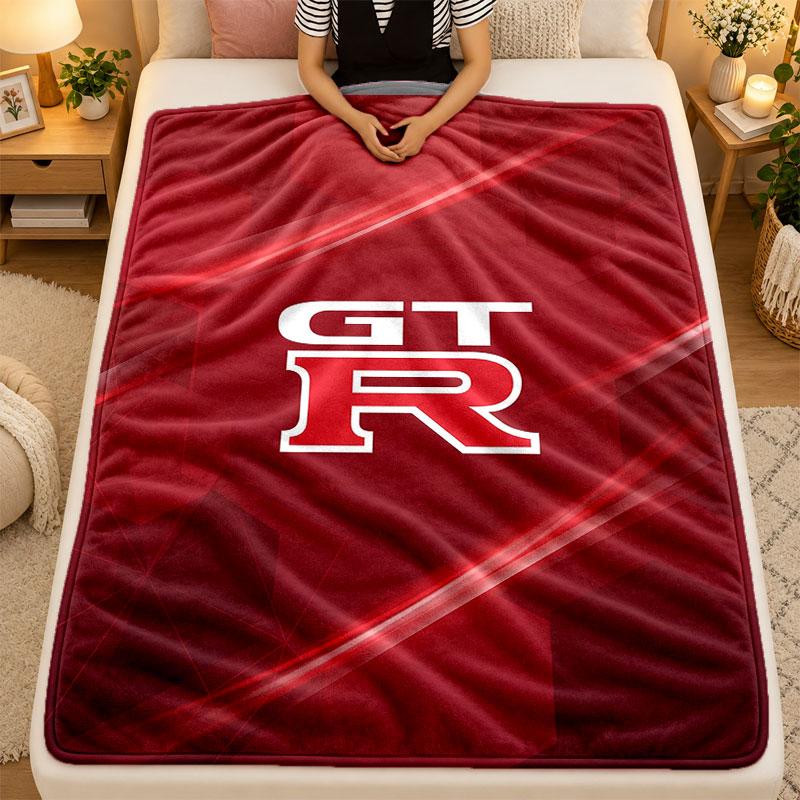Flannel BlanketNissan GT-R Warm Soft Throw Blanket for Indoor Sofa Bed Living Room Use