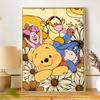 Disney Diamond Painting Kit Unframed, Winnie the Pooh & Friends, Classic Style Home Decor Craft, Perfect Gift Idea