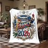 Couverture Flanelle Imprimée Équipe de France de Football Couverture Douce Chaude pour Canapé Lit Jeté de Canapé Pour Maison Bureau Chambre