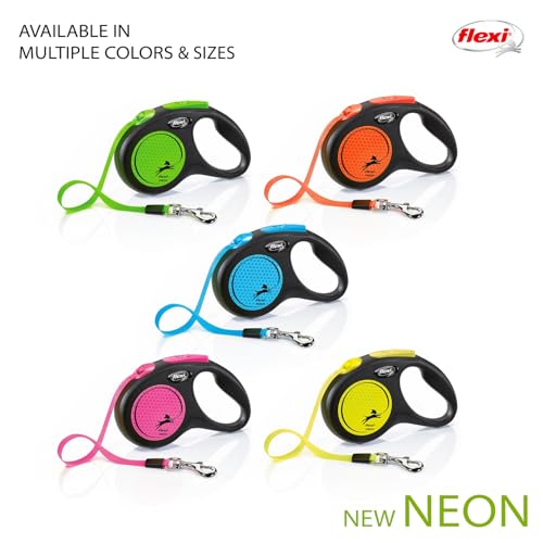 Flexi New Neon Tape, Small (Under 15kg), 5m [Dog Lead]