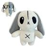 Horror Peripheral Collection Halloween Bunny Plush Toy, Cute Creepy Rabbit Stuffed Animal Gothic Lop Eared Doll for Kids, Soft Collectible Figurine
