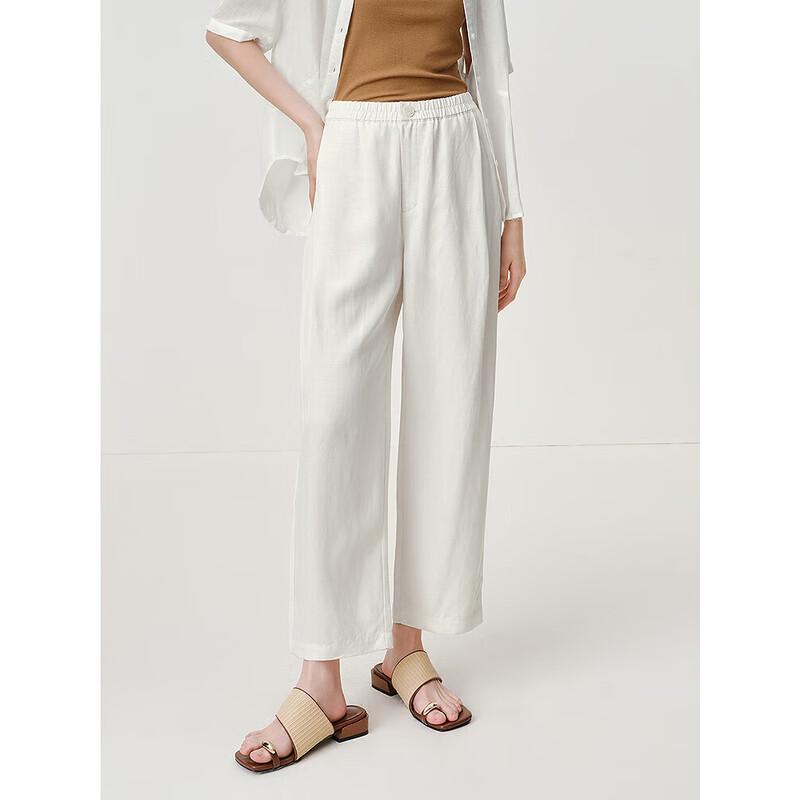 JUZUI Annakou Women's Pleated Tapered Commuter Pants