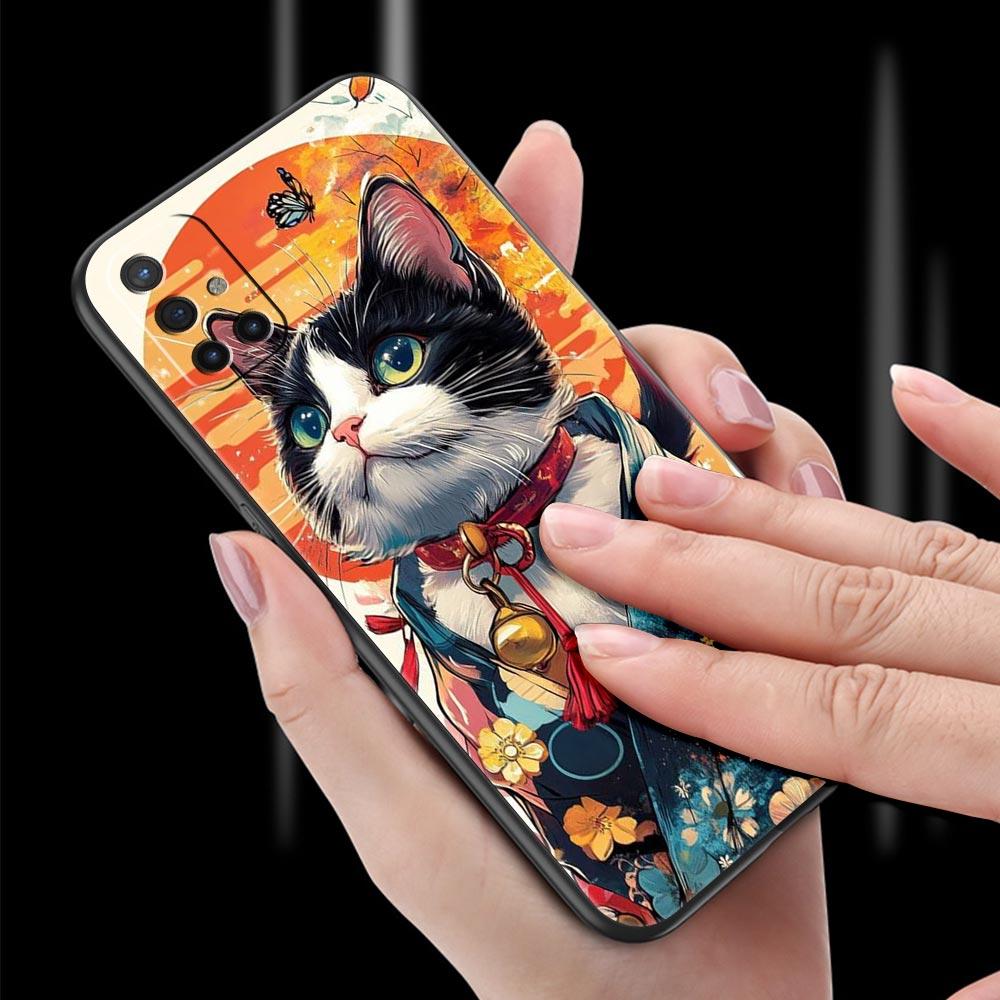 Phone Case For Oneplus 13R 12R 10R 13 12 11 10T Nord N100 N10 Z N30 CE 3 2 2T Pro Lite 5G Soft TPU Cover Animal Cat Tattoo Capas