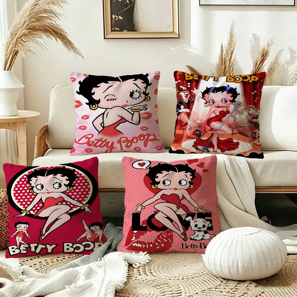Pretty Cartoon BBetty Bboop Cushion Cover Inches Farmhouse Decor Home Throw Pillow Covers for Couch Decorations