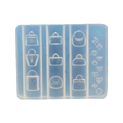 Silicone Nail Art Mold Handbag Embossed Nail Accessories Mold Jewelry Supplies Nail Embossing Tool for Women Girls