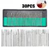 Mit Box für Dremel Elektrischen Schleifer Power Zubehör Schleifbohrer Rotationswerkzeug Set 2,35 3mm 30 Stück Schaft Diamantfräser Set