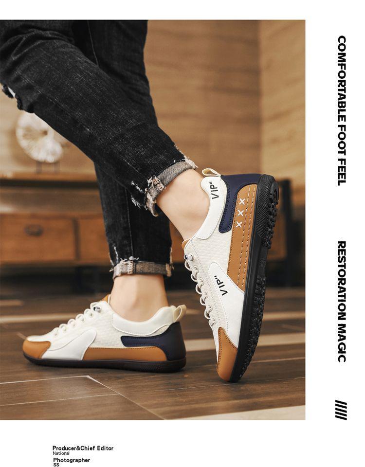 2026 Men's Waterproof Leather Slip-on Loafers: Casual, Non-slip, Soft Sole Board Shoes