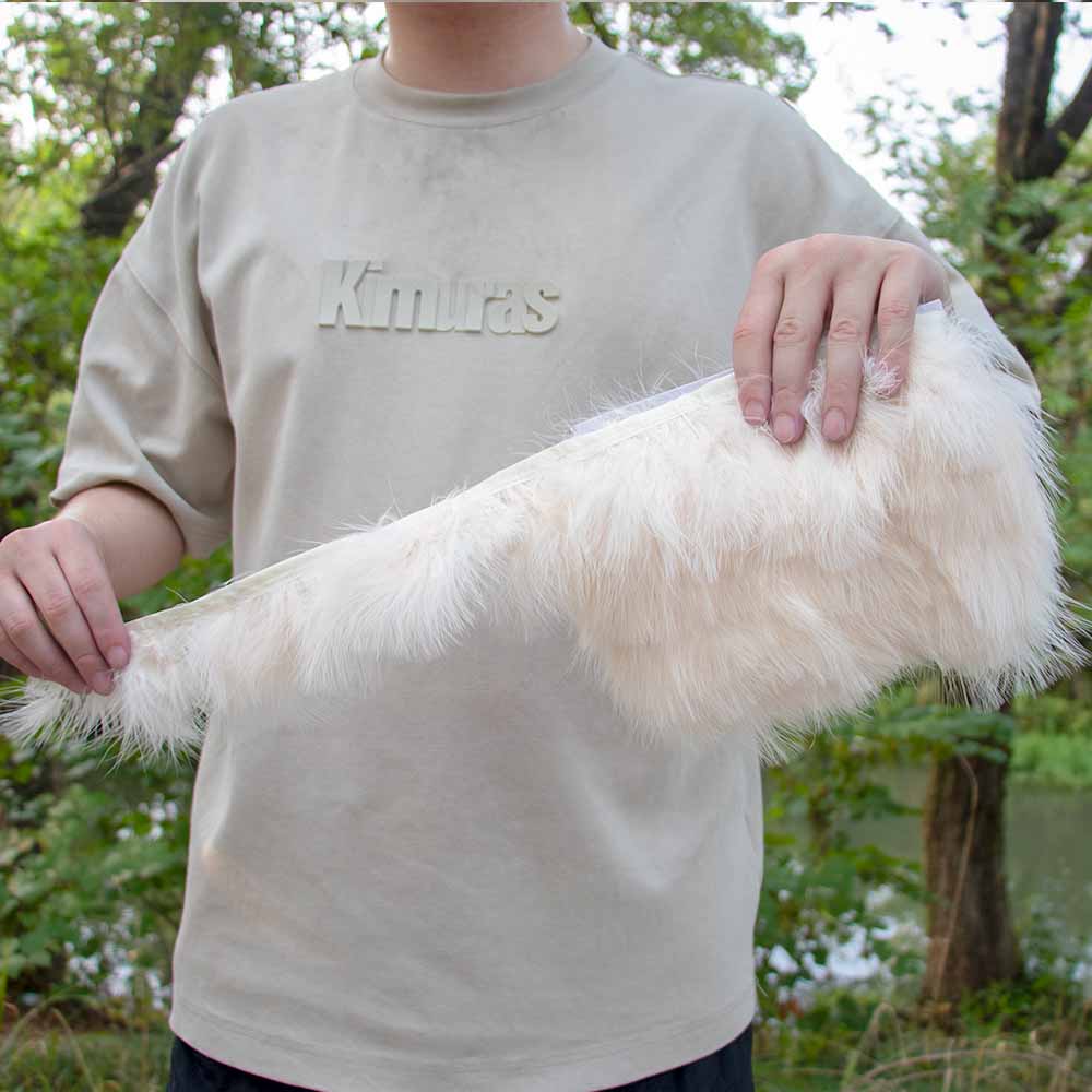 1M Weiche Truthahnfedern Besatz Fransen 8-10cm Weiß Marabu Feder für DIY Nähen Kleidung Bänder Hochzeitsfeier Kleid Dekoration