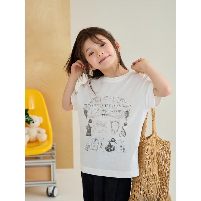 Girls  Retro Print Lyocell Blend Long Sleeve T-Shirt 100