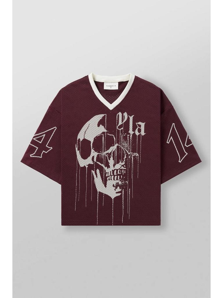 YOUNGLA Men's American Oversized Quick-Dry Mesh T-Shirt for Summer Sports & Fitness