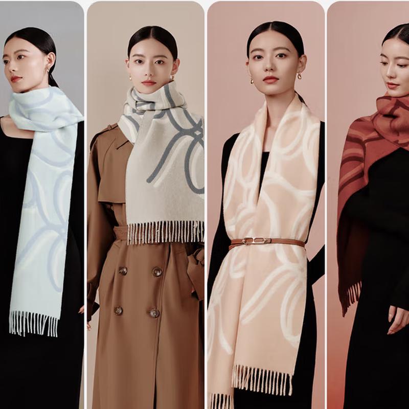 Wanshili 100% Merino Wool Warm Scarf and Shawl