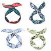Washing Makeup Hair Band Scarf Headband Metal Wire Ribbon Cross Knotted Bunny Ears Hairband