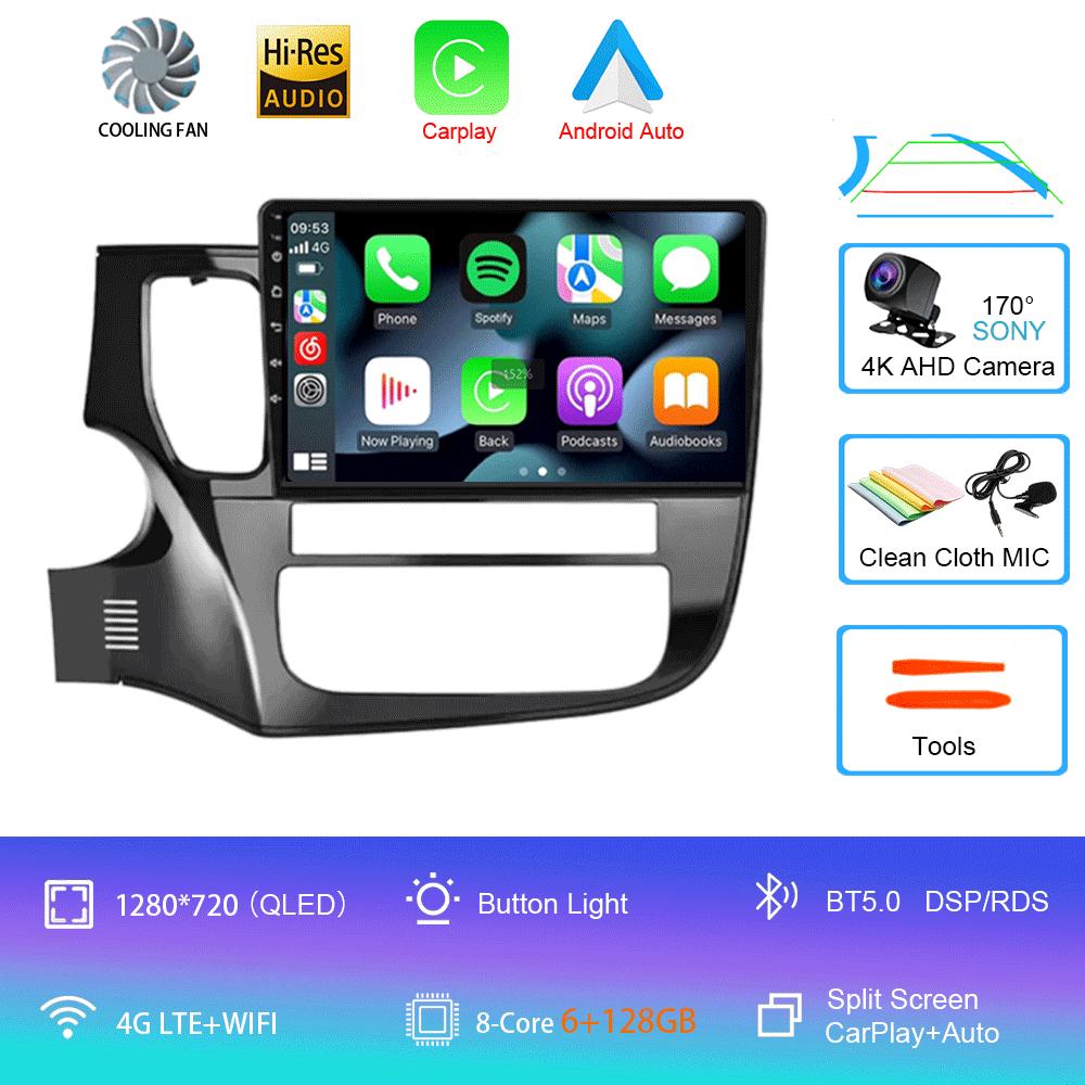 Android14 Carplay Auto Car Radio For Mitsubishi Outlander 3 GF0W GG0W 2012-2018 Multimedia GPS Video Player Stereo 2din Head