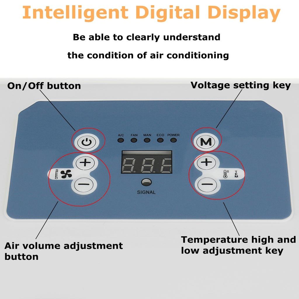 1000W Portable Car Air Conditioner Fan Water Refrigeration Split Air Conditioning Fans for Truck Excavator DC 12V/24V