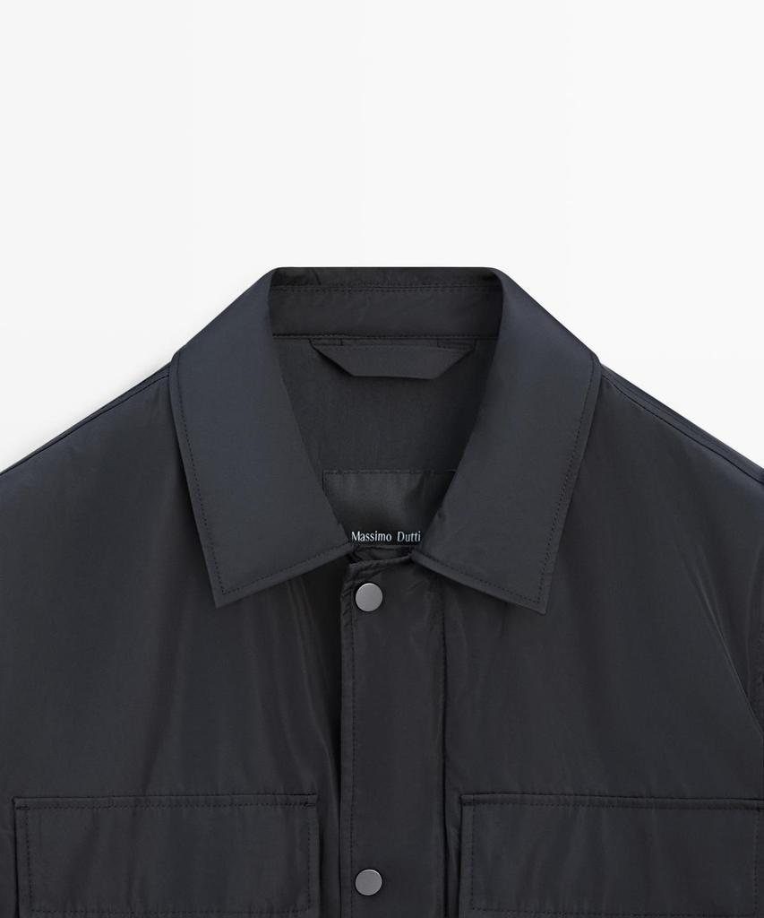 Massimo Dutti Pocket Detail Water-Repellent Overshirt