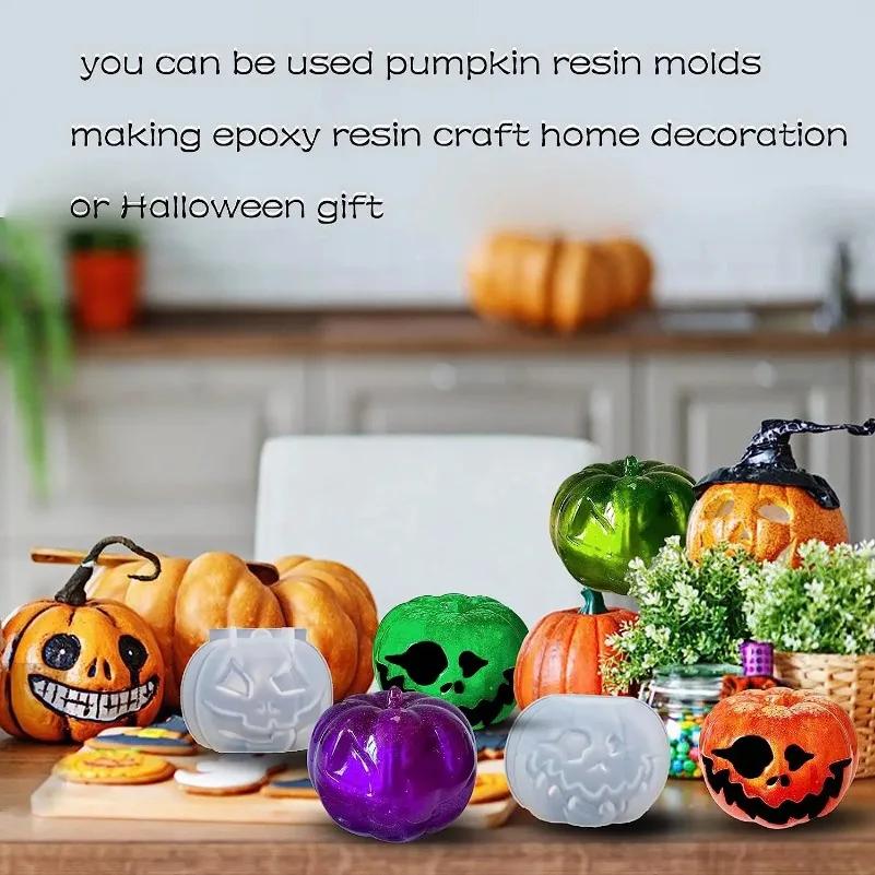 DIY Skull Pumpkin Candle Silicone Molds Halloween Ghost Plaster Resin Cast Crafts Cement Mold Handmade Soap Mould Holiday Gift