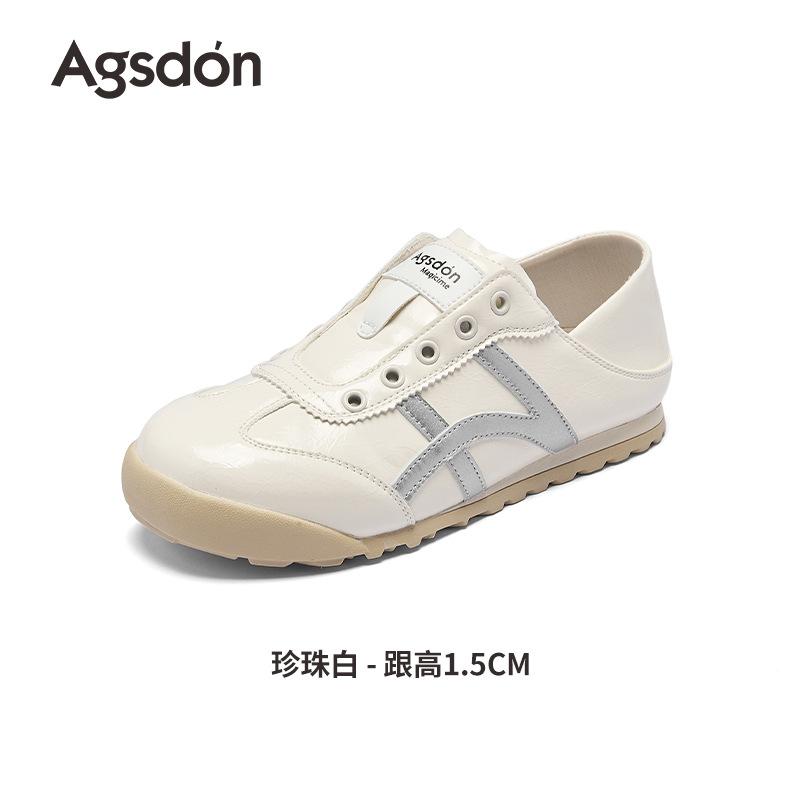 Augustus Dengde training shoes women's 2025 new summer one-pedal casual Forrest Gump shoes are not tired of sports little white shoes