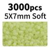 1000/3000PCS Wholesale Red Green Oval Soft Rubber Luminous Fishing Beads Glowing Sink Beads For Fishing Rigs Fishing Lure Tackle