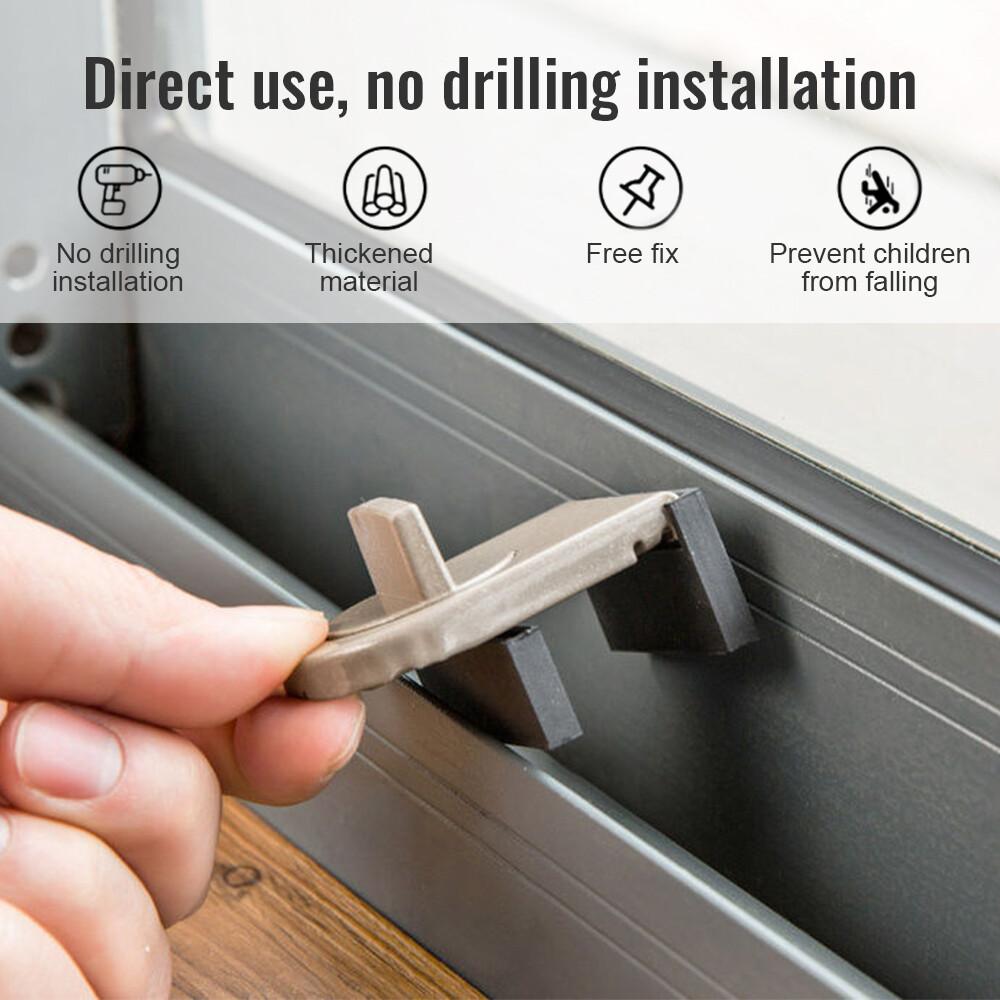 High Quality Safety Security Anti-theft Sliding Auxiliary Window Limiter Lock Sash Stopper