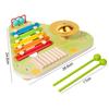 Multifunktionstisch Spielzeug für Babys mit Musik, Holzmusikinstrument Spielzeug für Kinder von 3 bis 6 Jahren, Montessori Frühpädagogisches Spielzeug