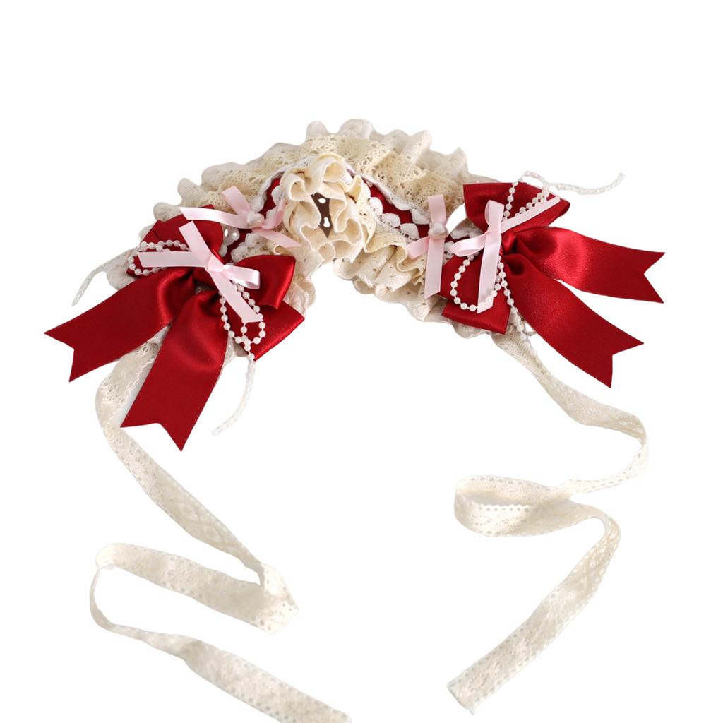 Original Lolita Pink Cupcake Cute Sweet Neck Chain Small Handmade Dessert Flat Hat Top Hat Headband Kc