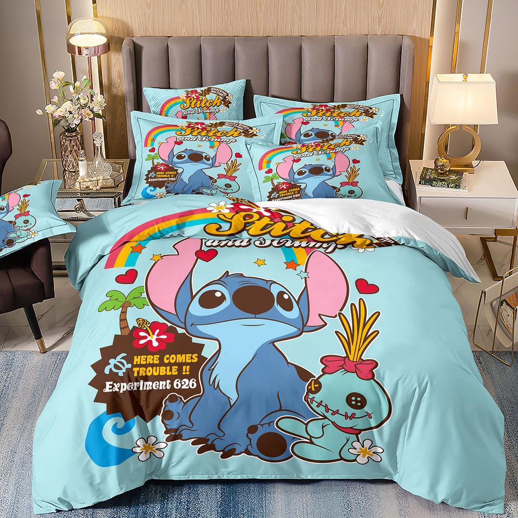 Digital Printing Three-Piece Cute Cartoon Quilt Cover 3D Bed Kit
