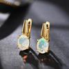 Shinning 100% Natural Opal Jewelry Set  Earrings Ring Real Gemstone Oval 7*9mm  925 Sterling Silver Exquisite Jewelry Gift for Women