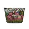 Women Dog Print Cosmetic Bag Toiletries Organize Travel Storage Case 6734 KTB