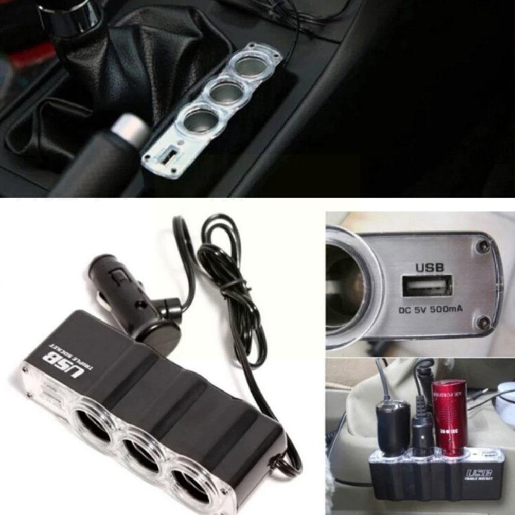 12/24V Car Cigar Lighter General Purpose Vehicle 1/3 Cigar Lighter Car Cigar Lighter For Mobile Phone Game S2S9