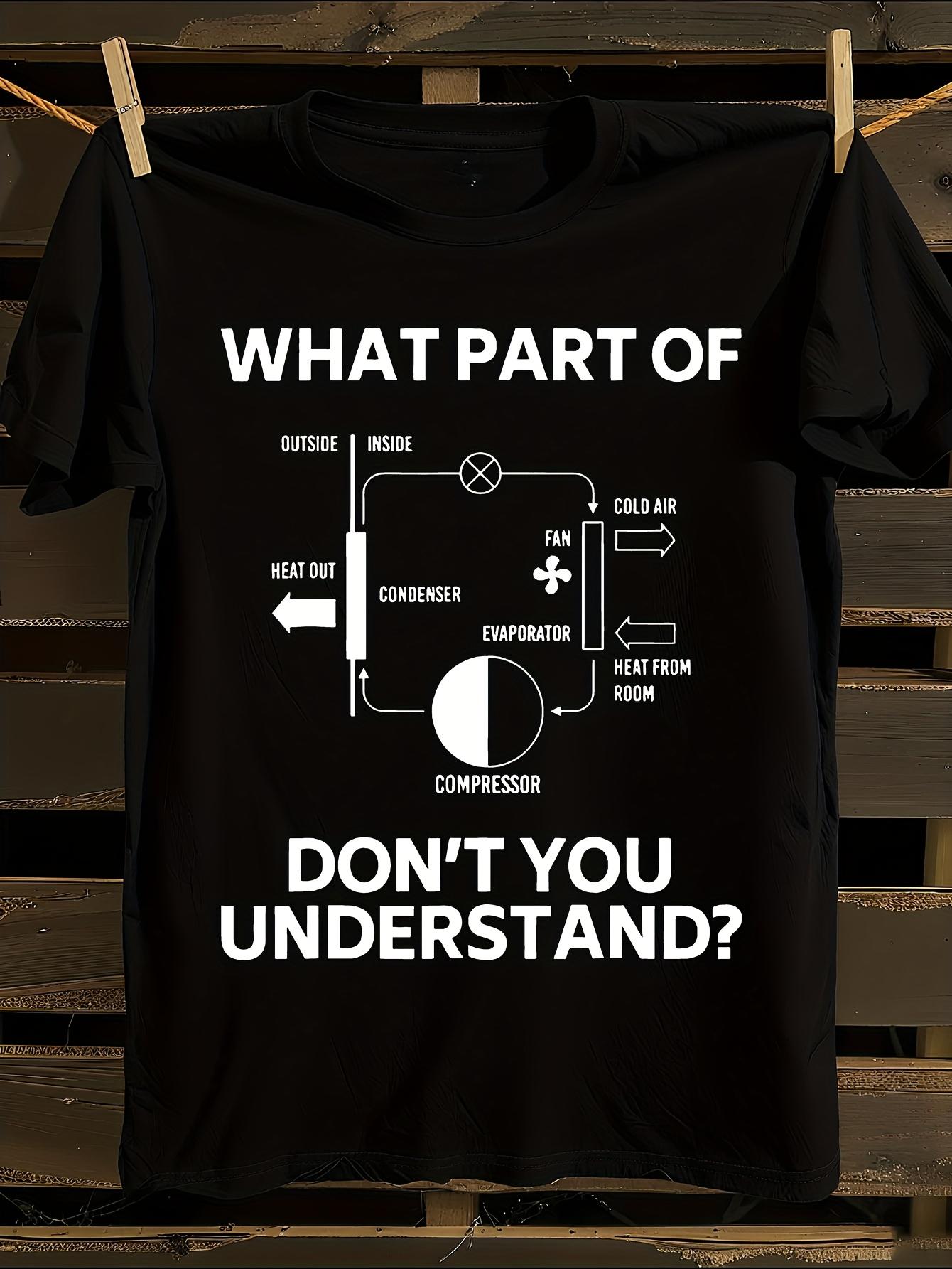 HVAC Tech Funny HVAC System Diagram Tshirt XL