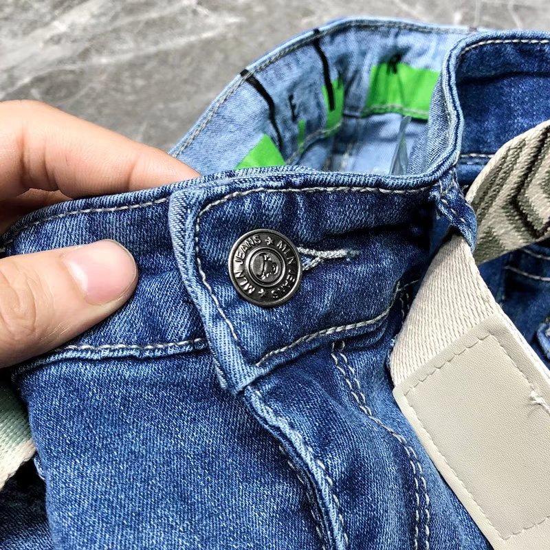 Personality Tide Brand Jeans Men's Summer Thin Section Elastic Slim Micro Harlan New Tide Men's Long Trousers