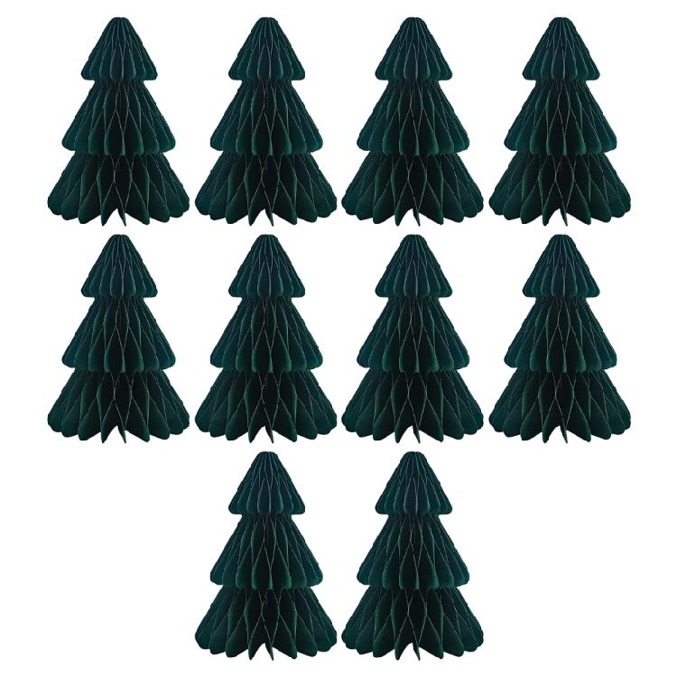10 шт./упак. Уникальный стиль Сотовый Рождественский елочный орнамент Элегантные бумажные поделки Декоры для сезонного празднования medium size