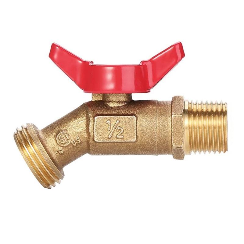 3/4inch GHT Outlet x NPT Inlet Brass Faucet Ball Valves High Flows Water Spigot Garden Hose Adapter Water Pipe Fitting