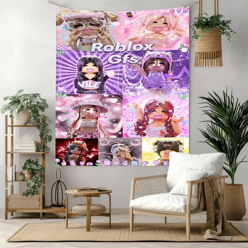 Roblox Wall Decor Tapestry Art For Pet Memorial Birthdaywedding Party Backdrop Family Gift