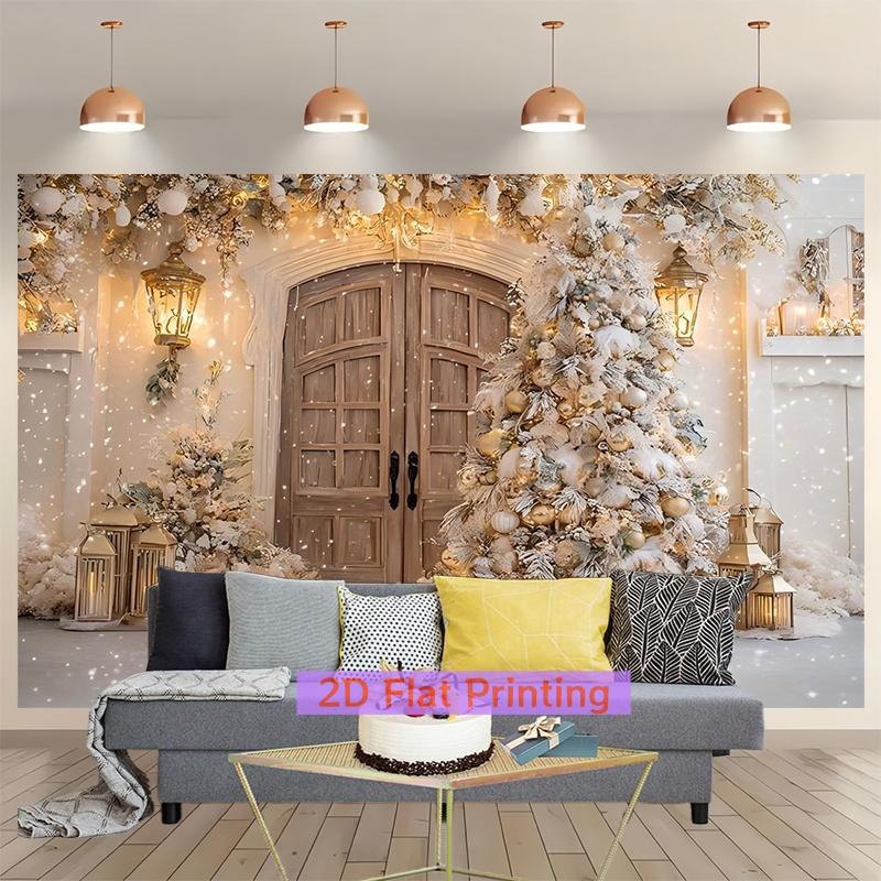 1Pcs Rustic Winter Wonderland Decoration Background Winter Backdrop Decorations For Photo Studio Photo Booth Christams Party