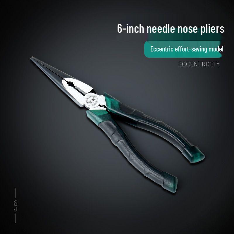 Exzentrischer Arbeitsersparender Draht, Spitzzange, Seitenschneider, Multifunktionale 6" & 8" Flachzange - Werkzeugsatz für den Heimwerker