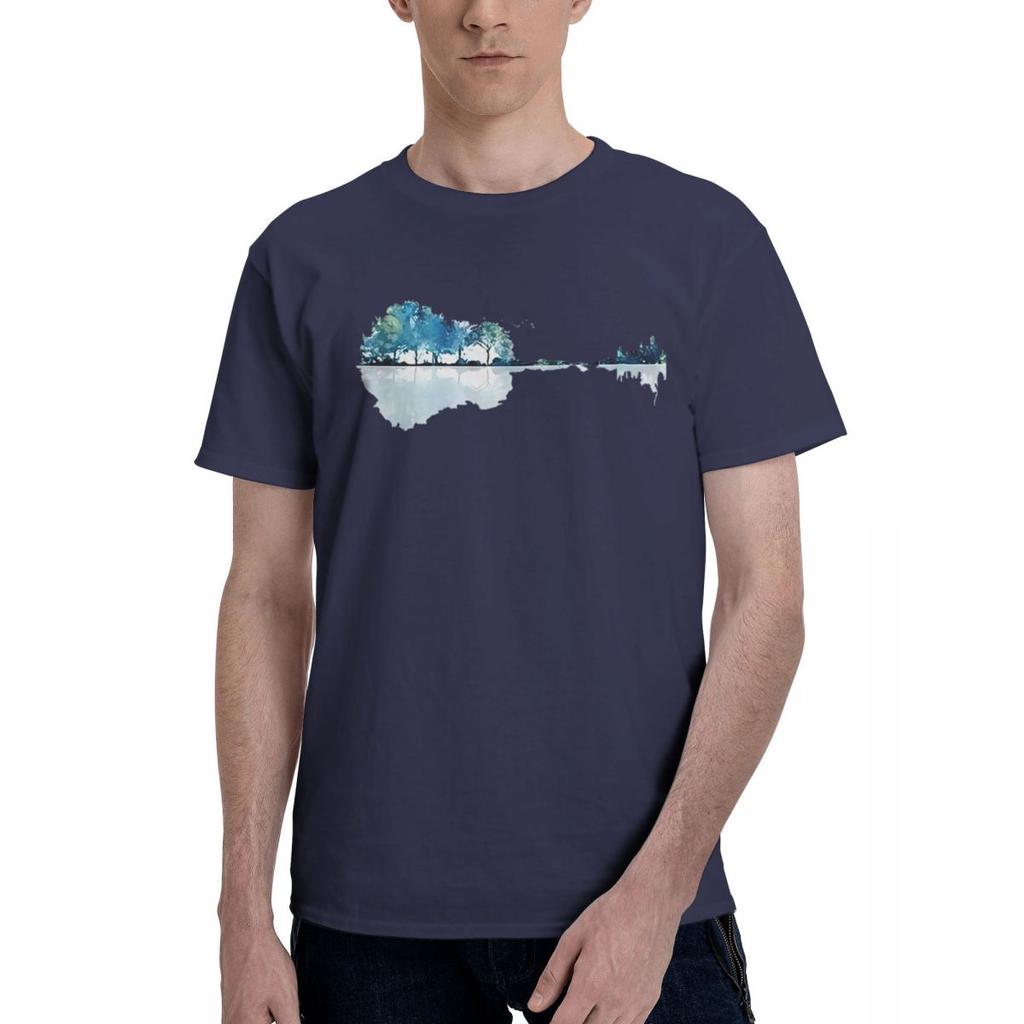 Fun Nature Guitar Watercolor Blues 100 Cotton Casual Breathable Confortable Totoro Funny TShirt For Men Funny Gift