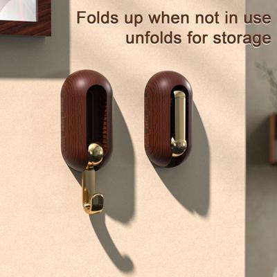 4Pcs Wall Hook Self Adhesive 360 Degree Rotatable Modern Foldable Traceless Strong Load Bearing Hat Towel Clothes Hanger Bathroom Kitchen Supplies