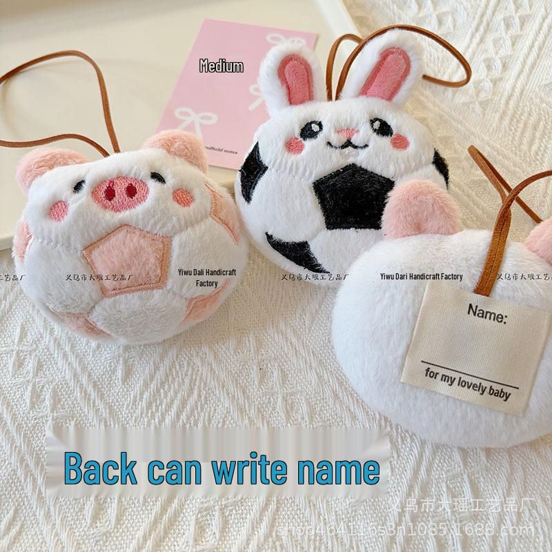 World Cup Cartoon Plush Doll Set: Rabbit, Pig, Football Bag Pendant