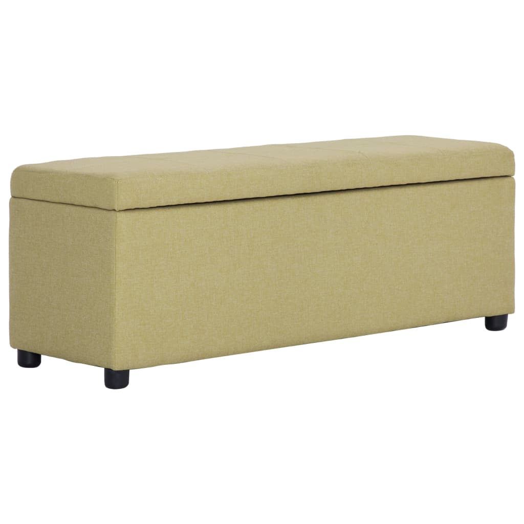 Storage Bench with Compartment 116 cm Green Polyester