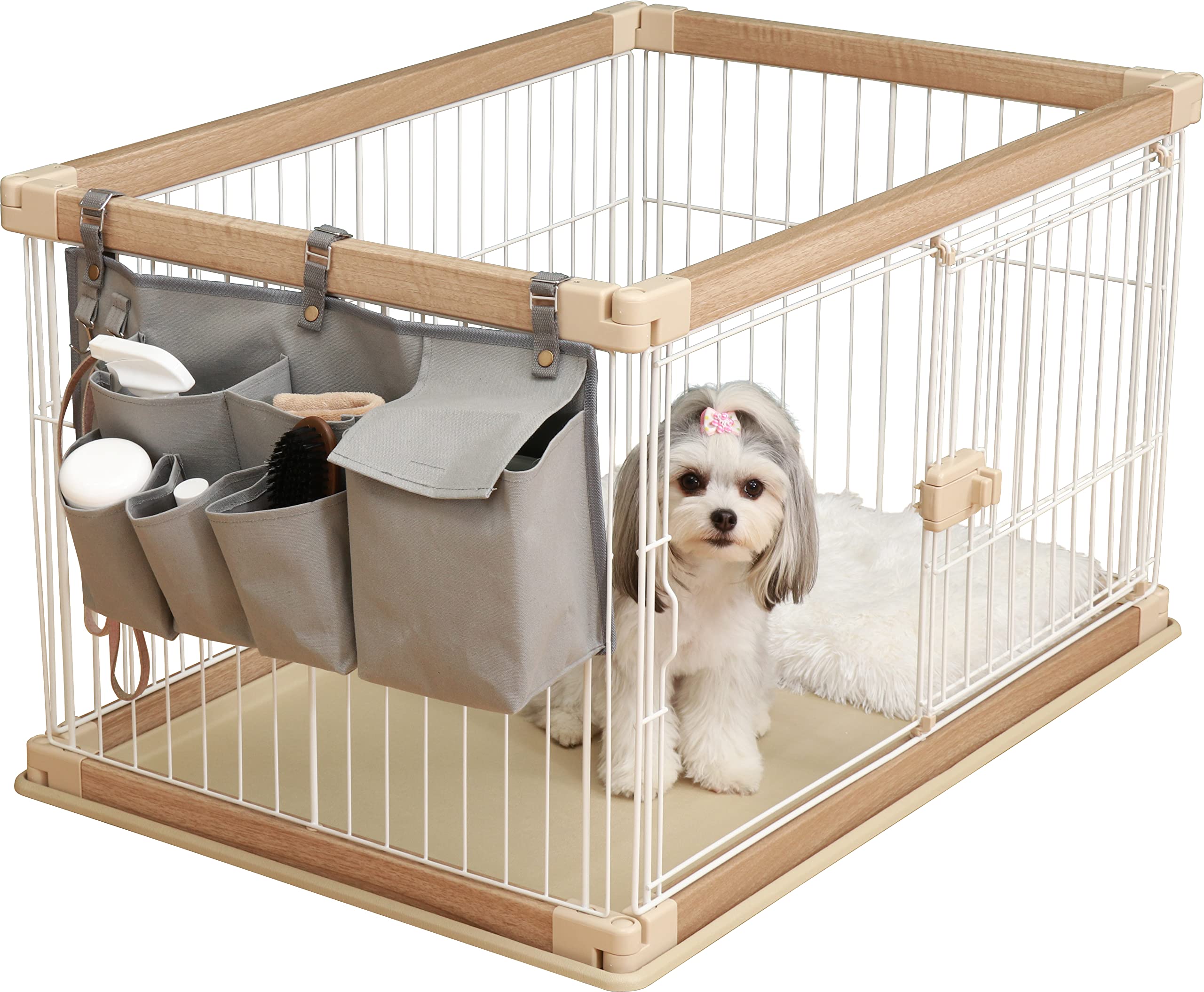 

Fujiboeki Карман для хранения клетки для питомца Ширина 54 x Глубина 13 x Высота 40см Серая ткань Регулируемая длина 45367 Маленький серый