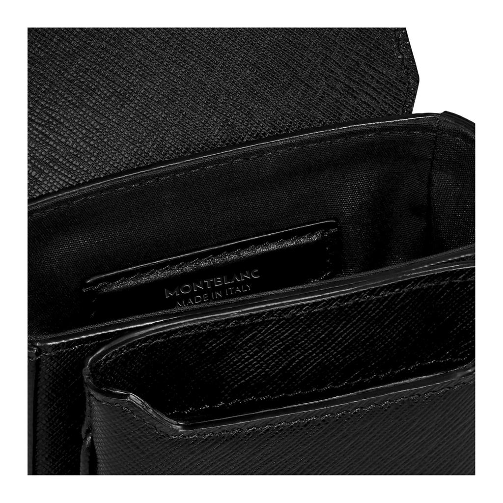 Montblanc Sartorial Detachable Adjustable Shoulder Strap Hexagonal White Star Logo Calfskin Messenger Bag Men messenger bag Black MB198857