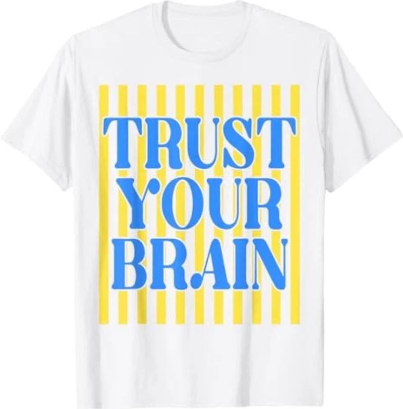 Retro Stripes Trust Your Brain Test Day Teachers Kids T-Shirt XXXL