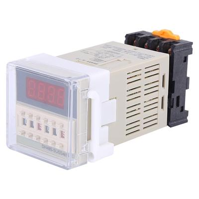 DH48S-S Time Relay 110V AC 0.1s~99h DH48S-S Time Relay with Base Cycle Control Digital Display Time Relay Control Device