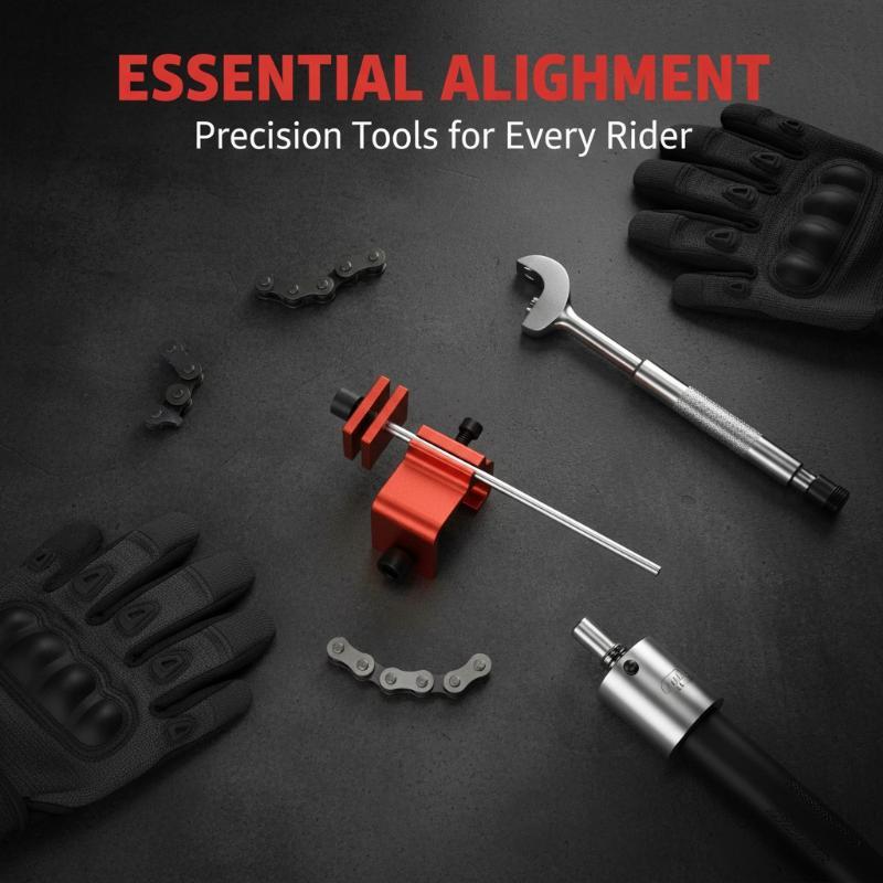 Universal Cnc Aluminum Motorcycle Chain Alignment Tool - Quick & Accurate For Motocross