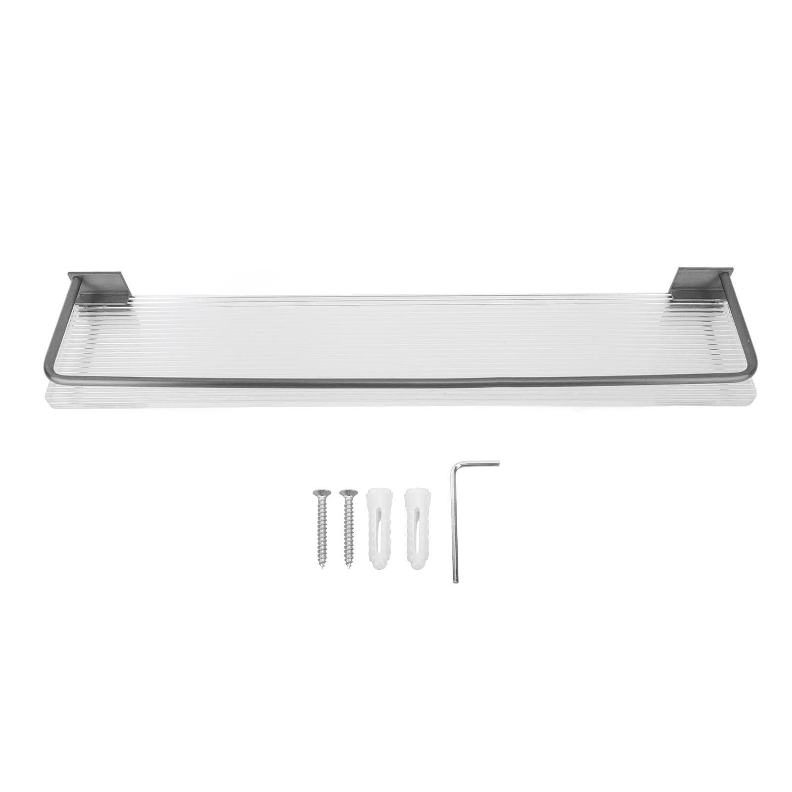 Konnwei Grey 50Cm Wall Mounted Bathroom Shelf Organizer Rack Muti Purpose Wall Shelves For Bathroom Living Room Kitchen Bedroom