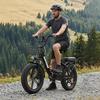 Elcykel Burchda U8 500W Motor 48V 31.5Ah Avtagbart Batteri 20"x4.0" Däck Dubbla Skivbromsar 7 Växlar Maxräckvidd 100Km Maxlast 120kg