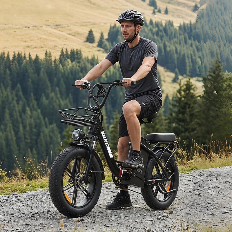 Elcykel Burchda U8 500W Motor 48V 31.5Ah Avtagbart Batteri 20"x4.0" Däck Dubbla Skivbromsar 7 Växlar Maxräckvidd 100Km Maxlast 120kg