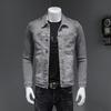Men's Classic Denim Baseball Jacket: Youthful, Stylish Autumn Outerwear with Lapel