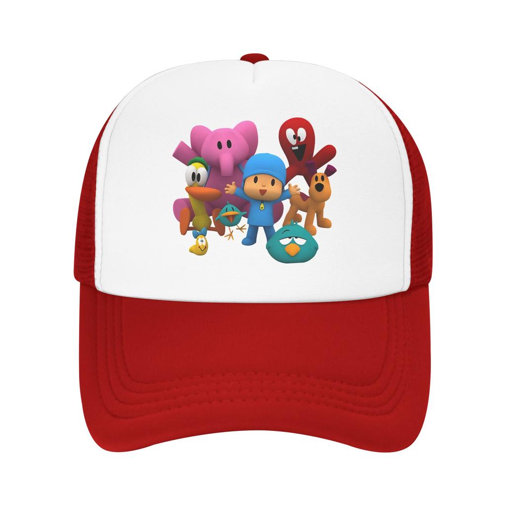 Pocoyoed  Friends Super Hero Friends  Trucker Caps Mesh Baseball Cap Snapback Caps Hat Trucker Hat Breathable Fishing Hat Summer